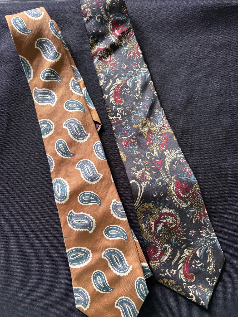 Vintage Christian Dior Brown Paisley Men's Tie - Classic Pattern